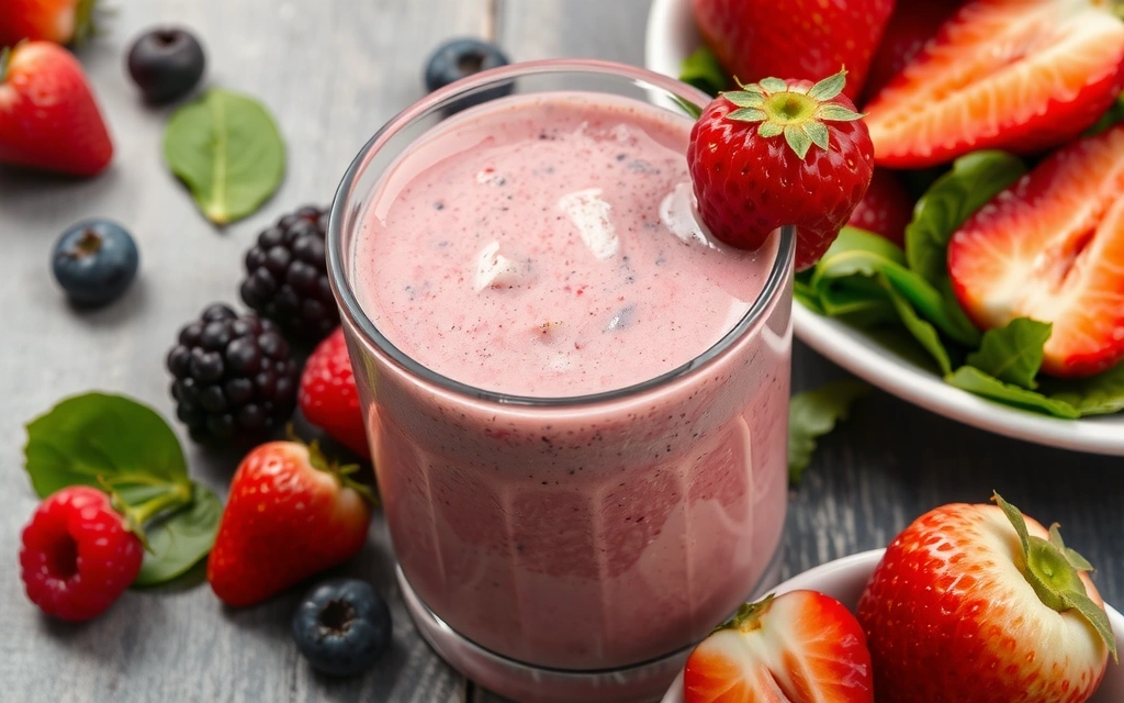 Berry and spinach smoothie