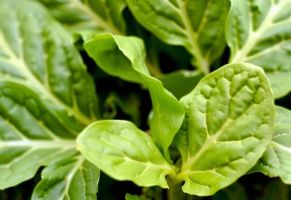 Fresh spinach and kale leaves