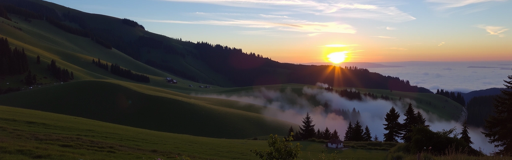 Calm and serene natural landscape conveying trust and well-being